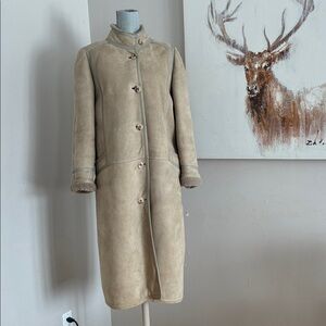 Vintage 100% Sheepskin Women’s Tan Coat Made in Quebec